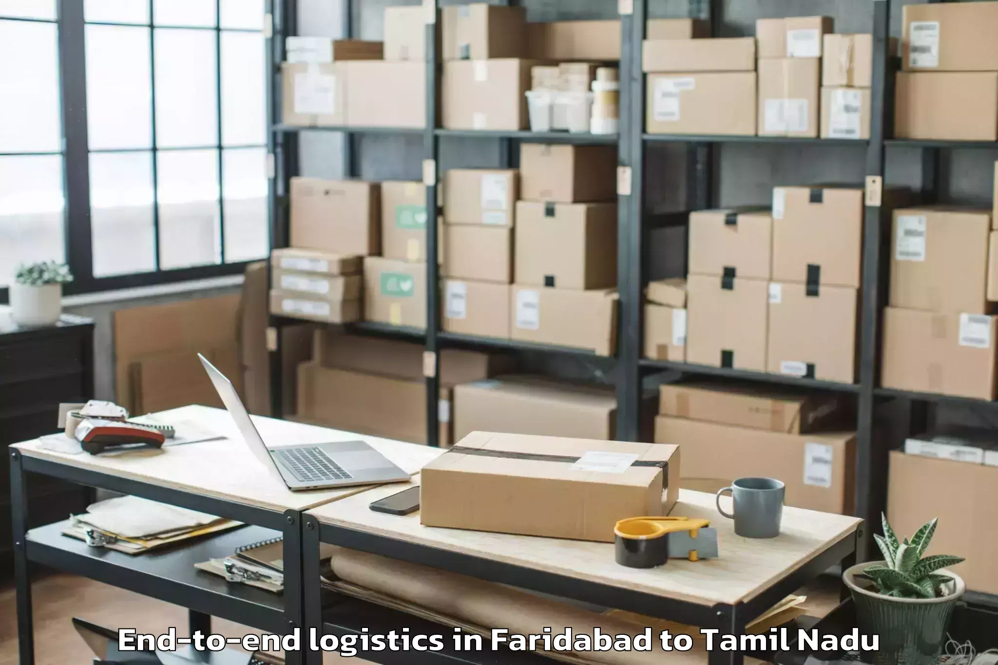 Book Your Faridabad to Peelamedu Airport Cjb End To End Logistics Today